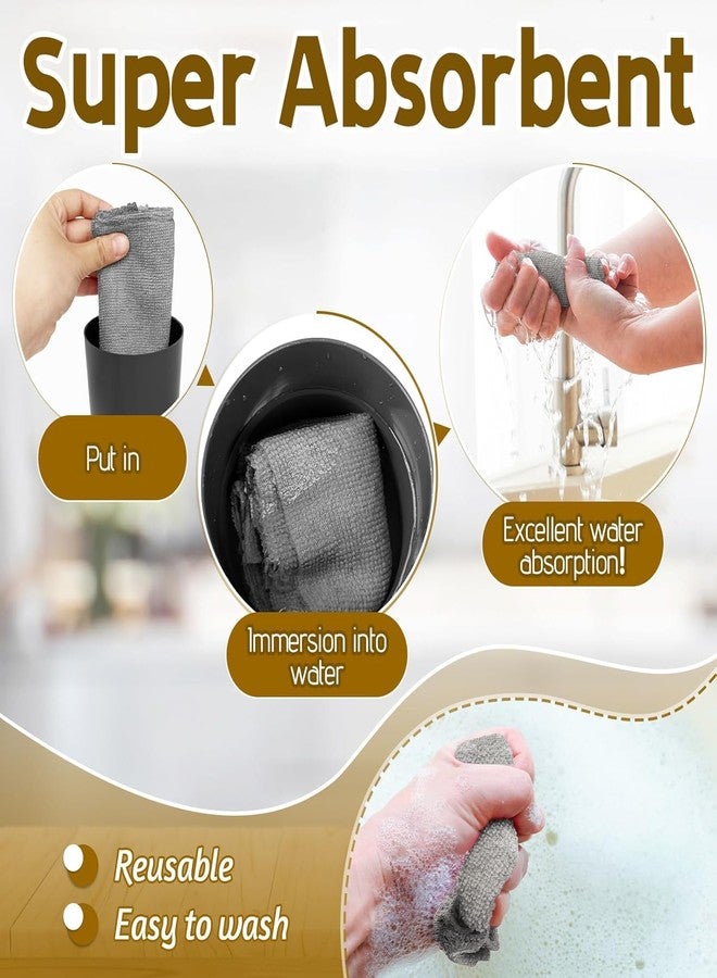 Slyford 25 X 25 CM Microfiber Cleaning Cloth Roll, 20 Pack Towels Reusable, Washable, Water Absorbent Cleaning Cloth use for Car, Home, Kitchen Surfaces, Garage (Grey Colour) - Image 4